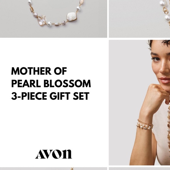 Avon Pearl Gold Bracelet Earrings Nevklace Set - Picture 3 of 14